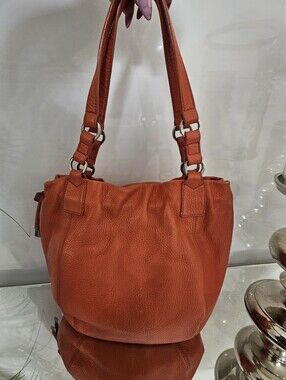 Oroton Women’s Soft Leather Tote Bag in Rust Orange